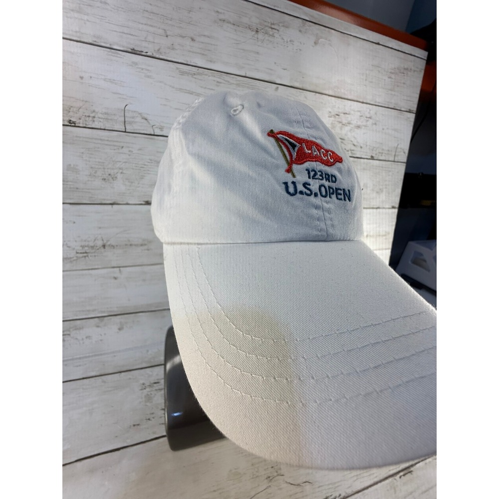 Ahead 123rd US Open LACC Golf Hat White USGA Member Adjustable Baseball Cap